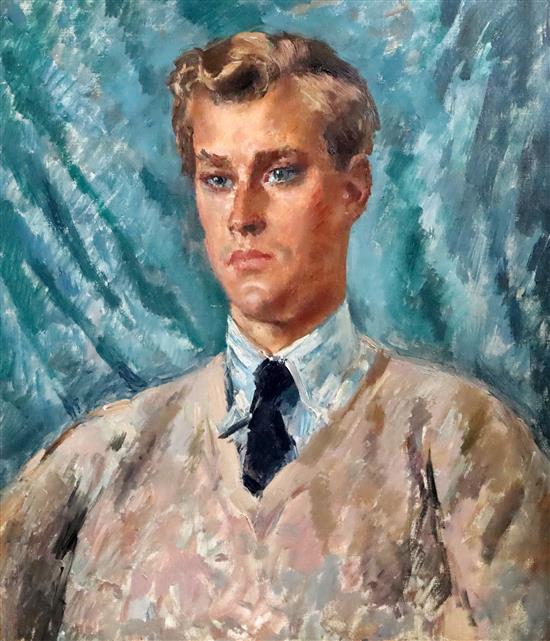 § Augustus Edwin John, O.M., R.A. (1878-1961) Portrait of a young man 24 x 20in.